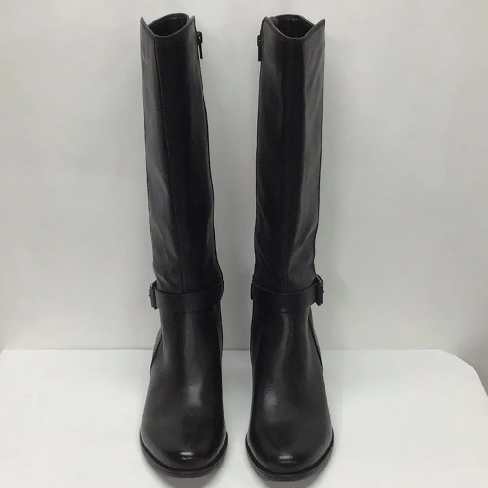 Naturalizer KALONA - NWOT black leather tall boots size 9M - Picture 2 of 8